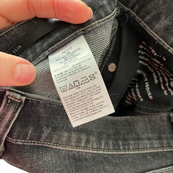 Banana Republic 29P Petite Jeans High Rise Slim Soft Black Stretch Casual - Picture 5 of 10